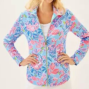 NWT! Lilly Pulitzer UPF 50 + Leona Zip-Up Size L